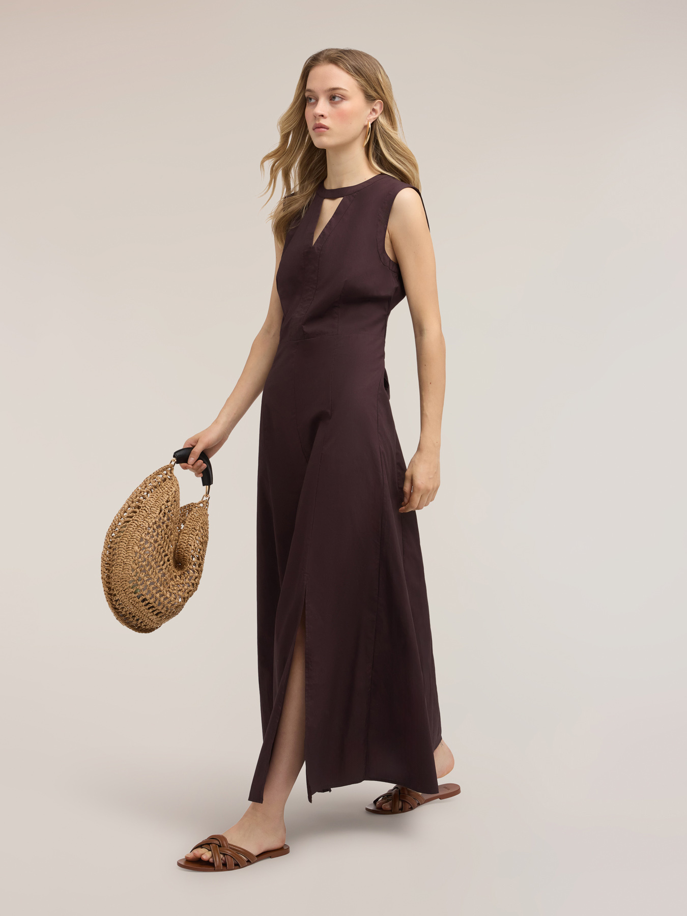 A-line poplin dress image number 0