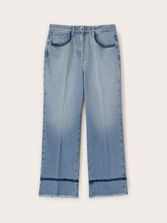 Jean cropped bleu clair