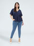 Skinny-Jeans mit leuchtendem Applikation image number 3