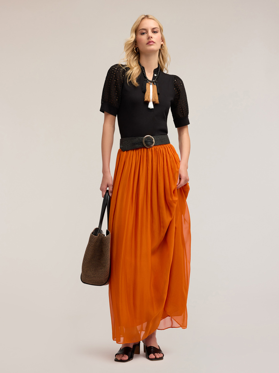 Long georgette skirt