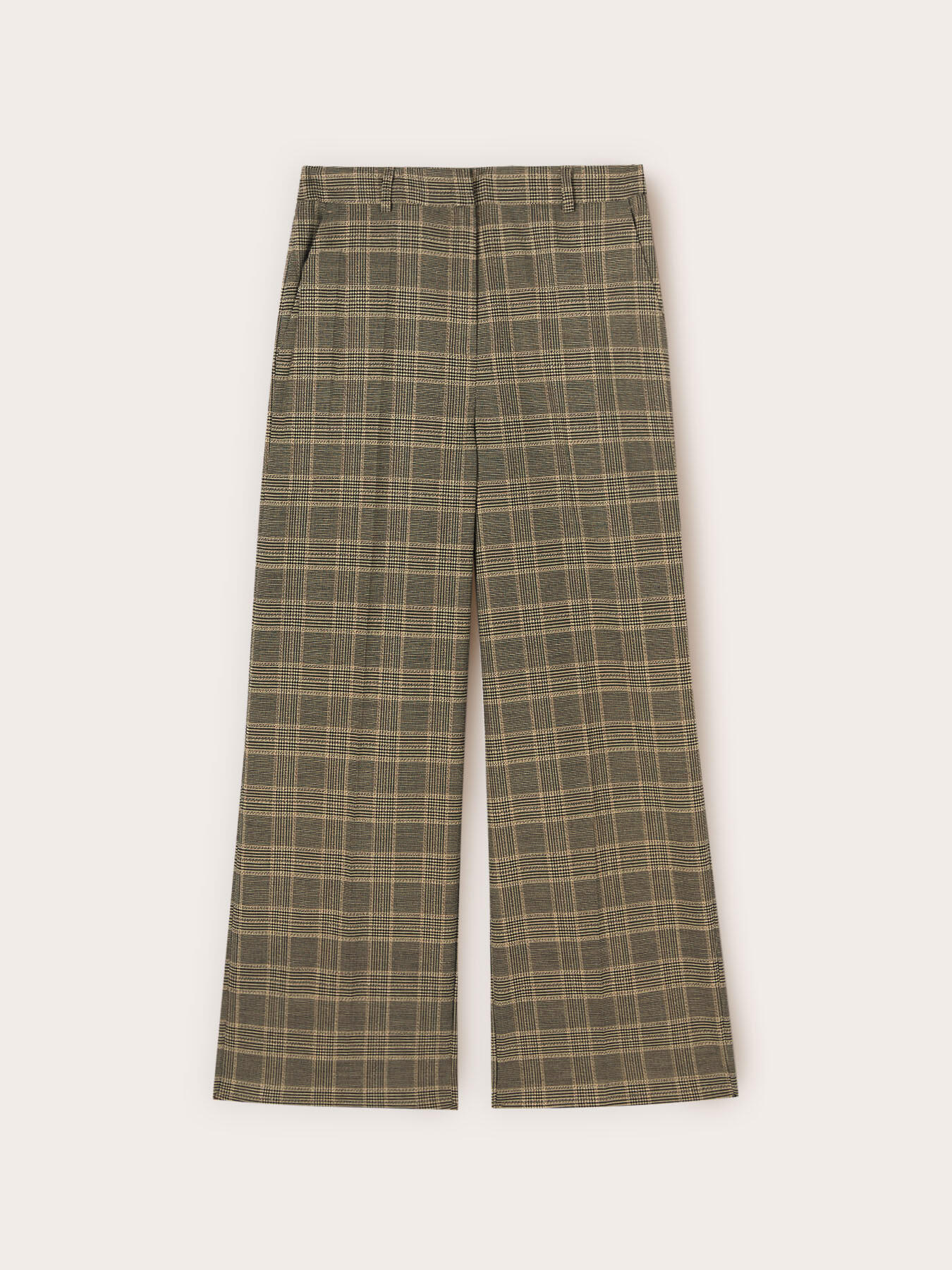 Palazzo pants in yarn-dyed check image number 4