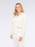 Bouclé knit sweatshirt jacket with chains image number 2