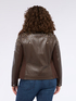 Biker jacket with light points and plush collar image number 2