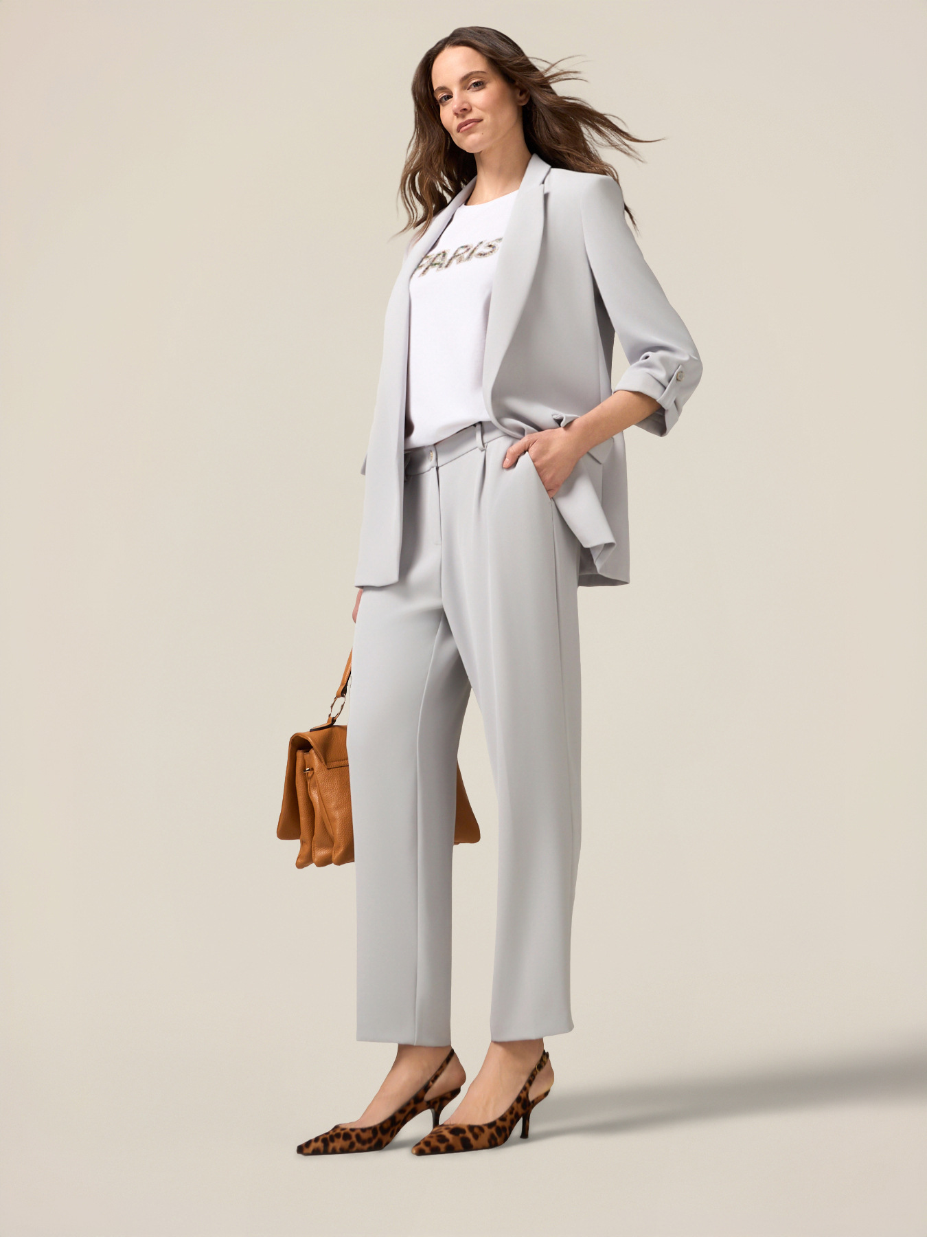 Fluid fabric trousers image number 0