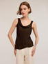 Satin top with cowl neck image number 3
