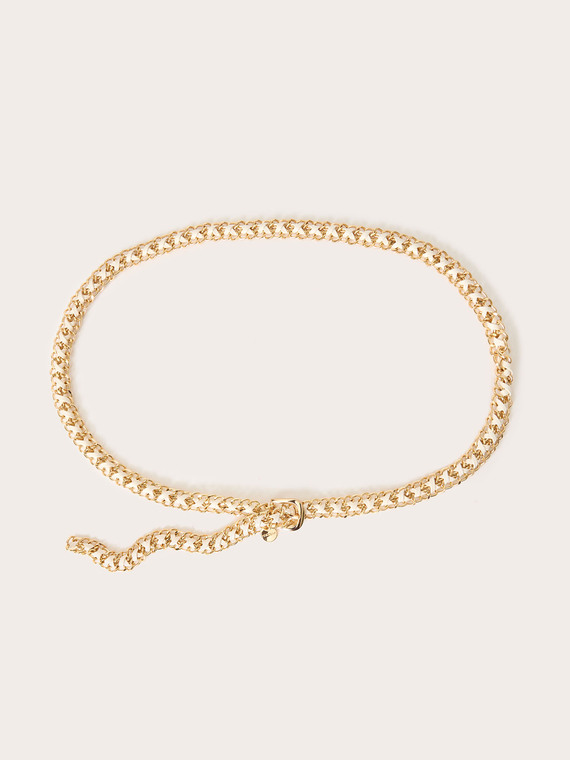 G&uuml;rtel mit metallisierter Kette