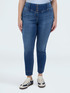 Denim jeggings with decorative buttons image number 2