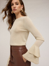 Lurex top with ruffled sleeves image number 3