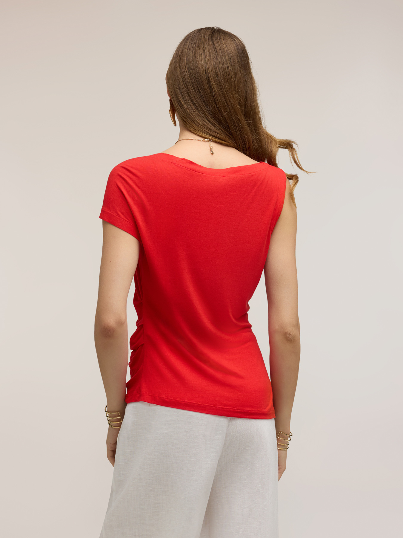 Asymmetric draped top image number 1