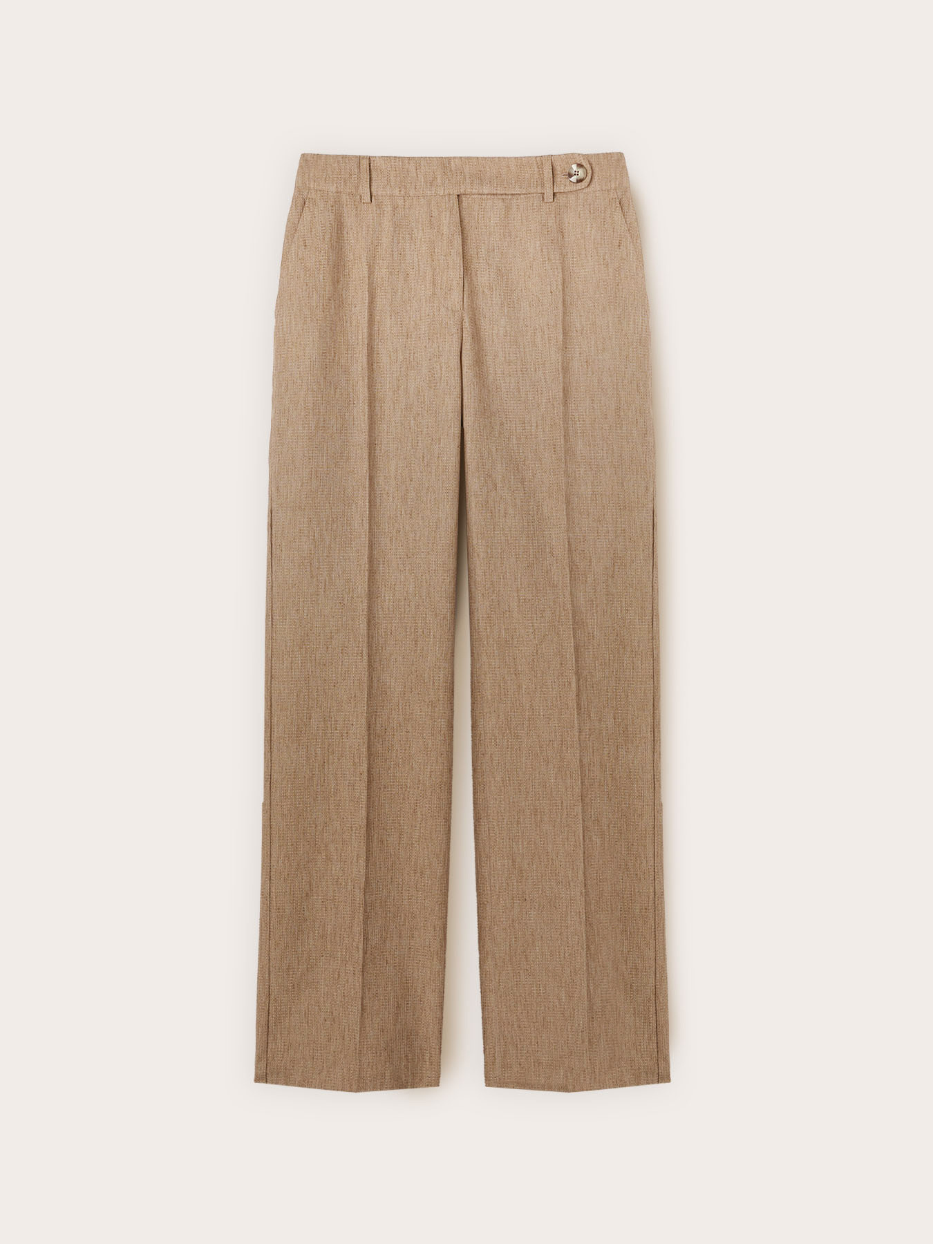 Pantalon palazzo en m&eacute;lange de lin image number 4