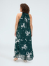 Langes Free-Kleid mit Blattdruck image number 1