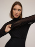 Tulle T-shirt with flock print image number 0