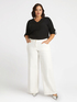 LENZING™ ECOVERO™ viscose V-neck blouse image number 4
