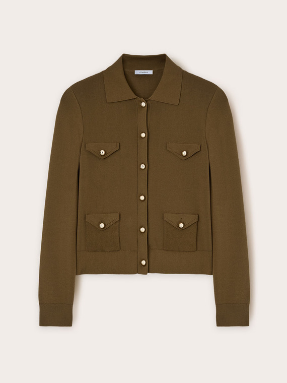 Strick-Cardigan mit Taschen