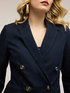 Double-breasted denim blazer image number 3
