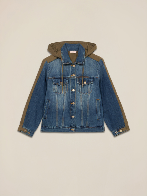 Jachetă din denim și bumbac