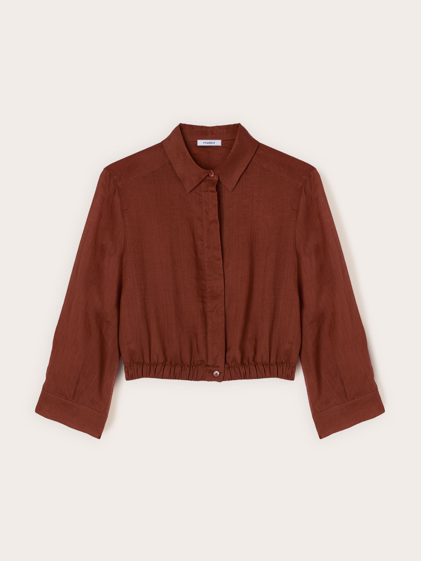 Chemise courte en mousseline de ramie image number 4