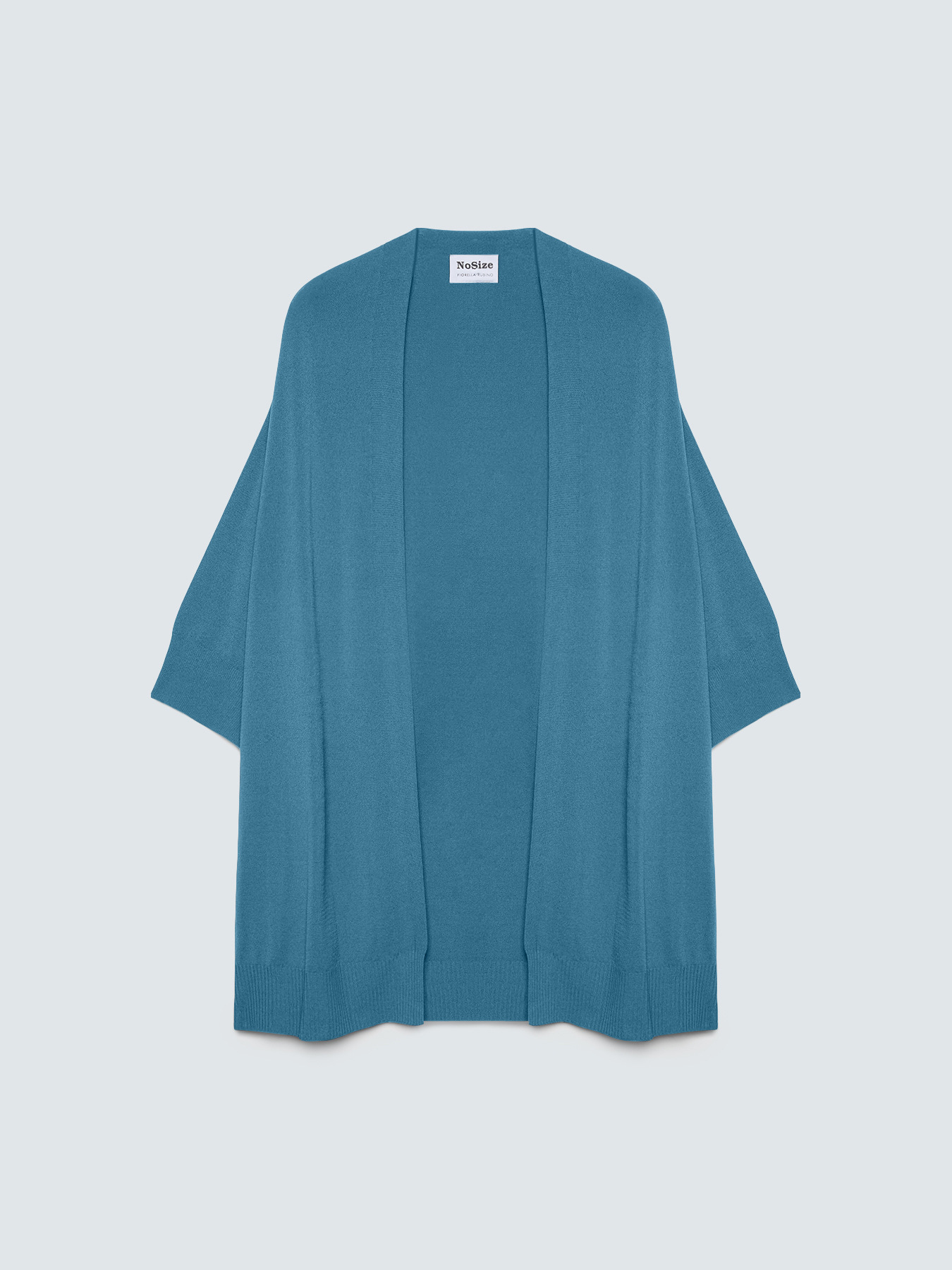 Long cardigan in fine viscose blend knitwear image number 4