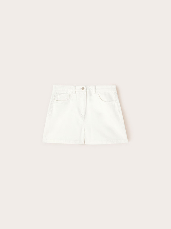 Shorts aus Baumwolldrill