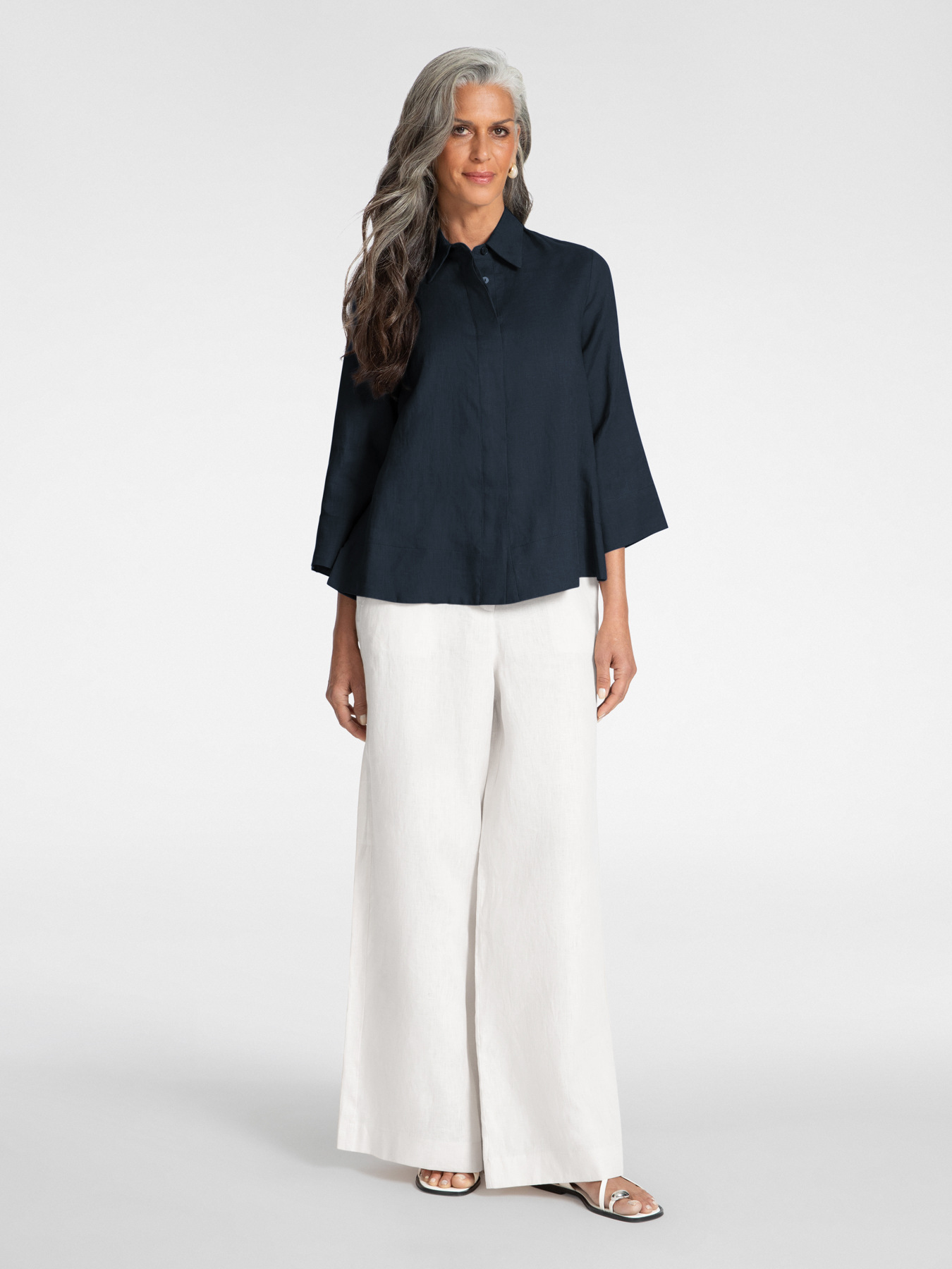 Boxy linen shirt image number 2