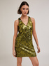 Sequin dress with geometric design image number 2