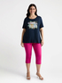 T-shirt avec imprimé et strass image number 2