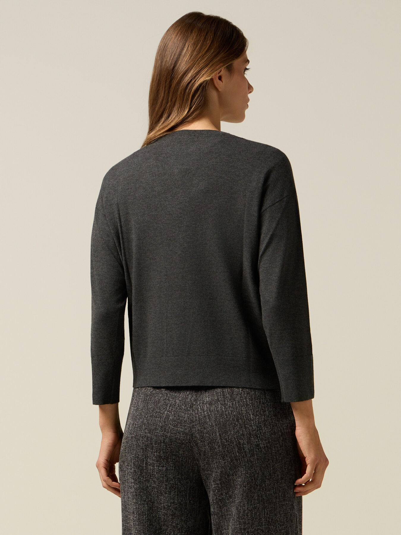 Cardigan scollo a V con applicazioni image number 1