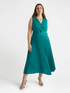 Plissee-Kleid mit V-Ausschnitt image number 2
