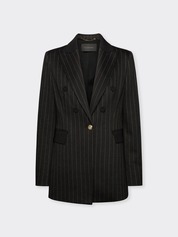 Blazer in tessuto gessato