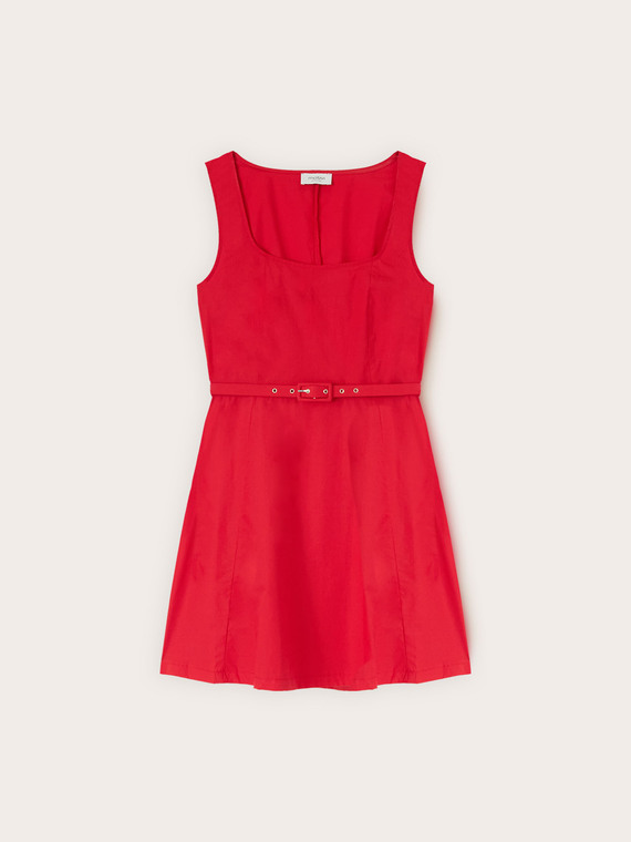Rochie scurtă din bumbac cu centură