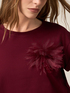 T-shirt with flower pin image number 2