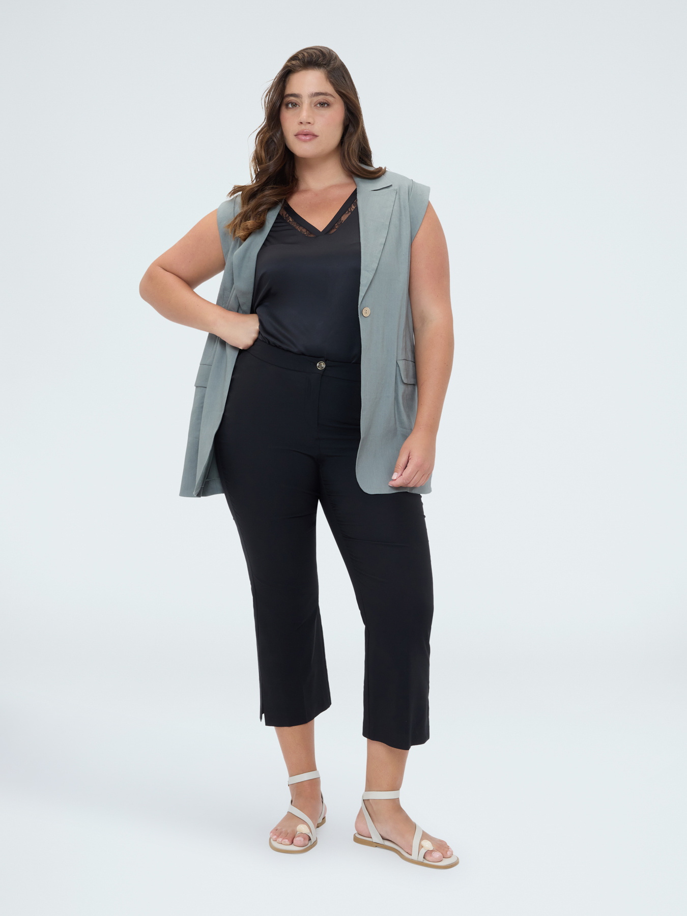 Kick Flare Pants in stretch fabric image number 2