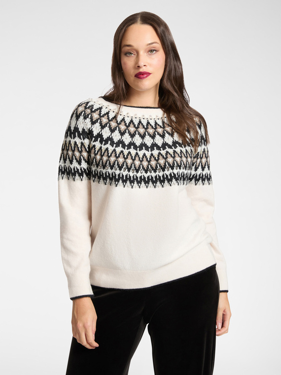 Handbestickter „Fair Isle“-Pullover