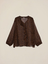 Blusa animalier con volant image number 3