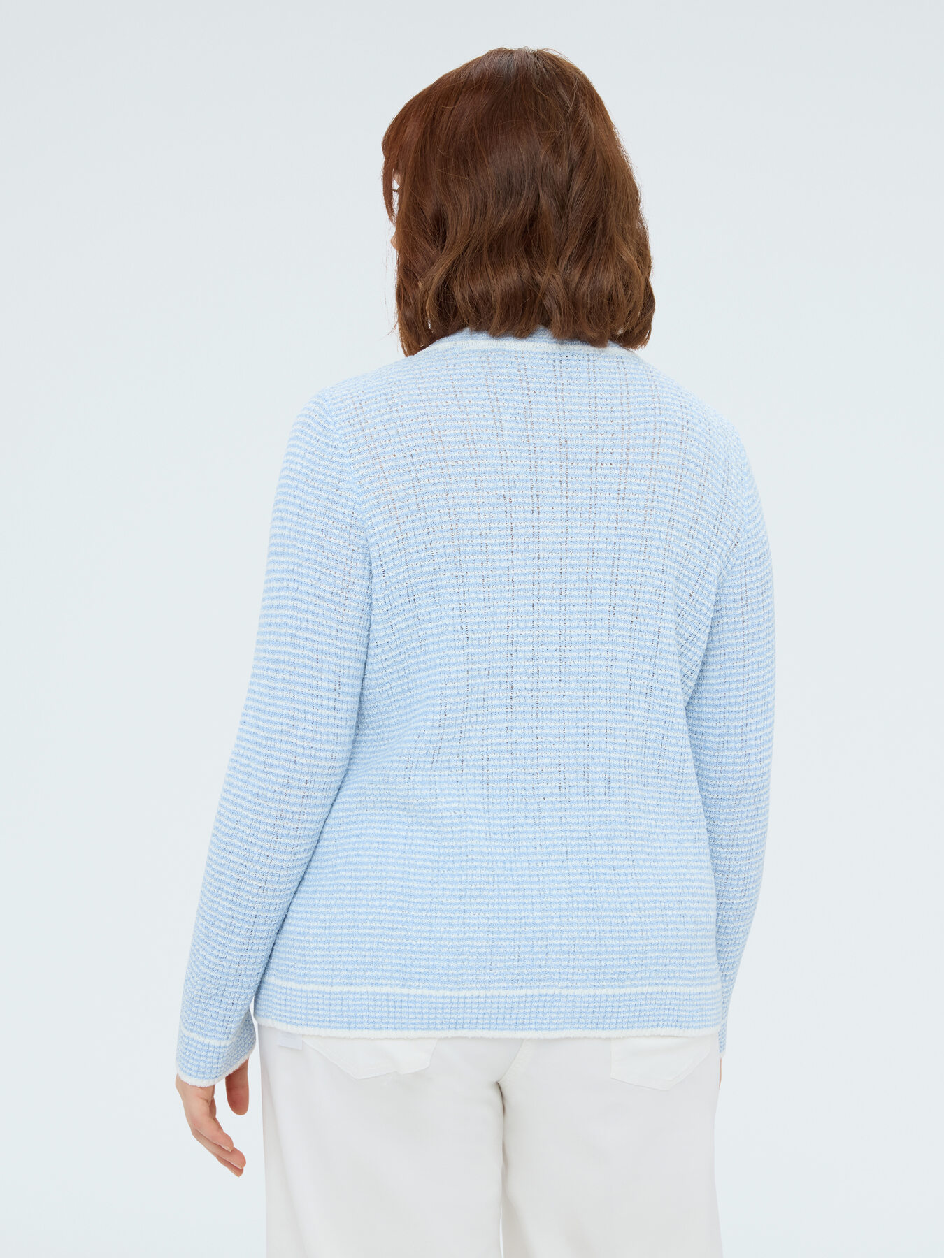 Cardigan aus gestreiftem Strick image number 1