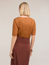 Cropped crinkle-effect sweater image number 1