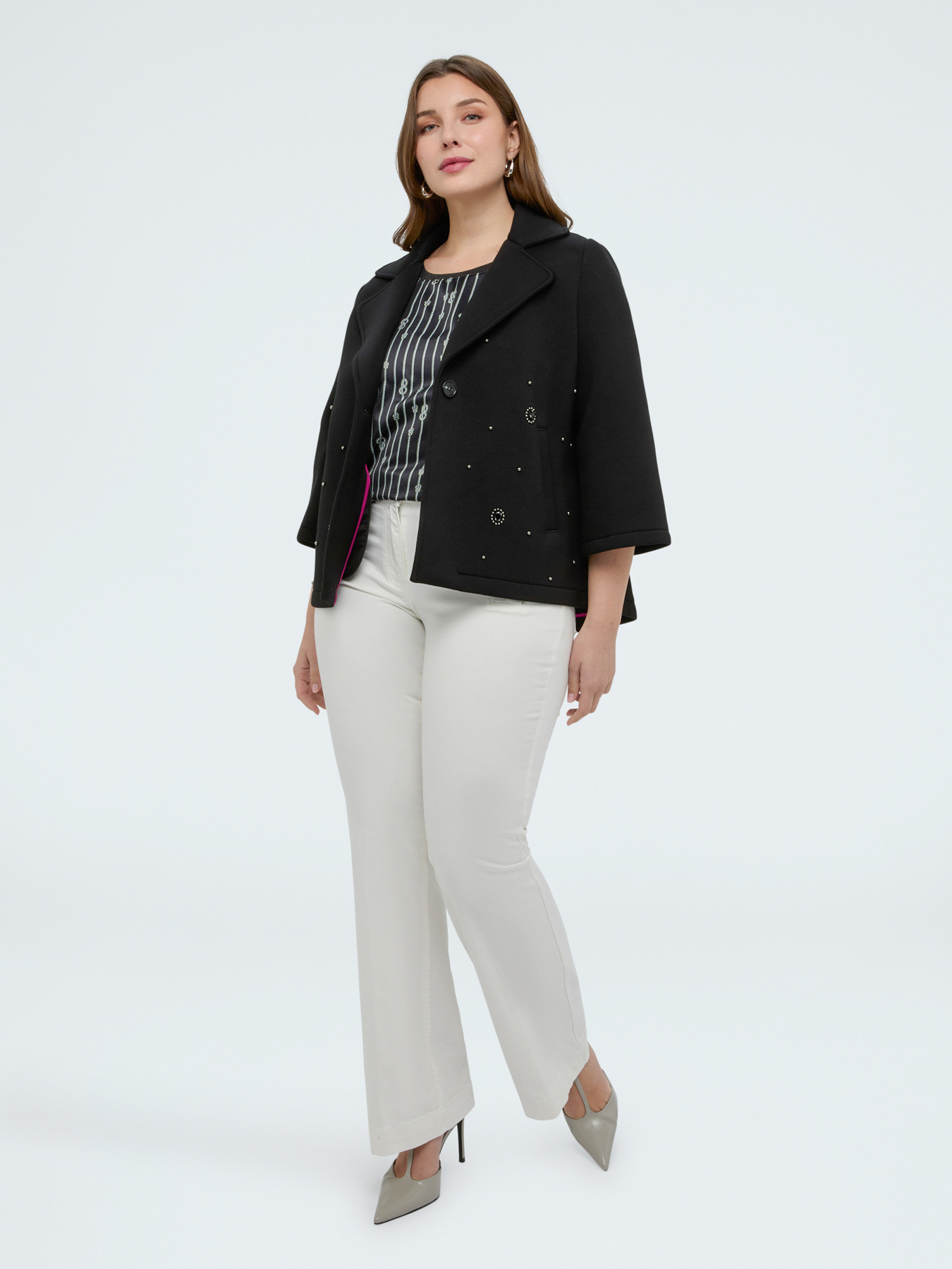 T-shirt bimaterica fantasia nodi image number 2