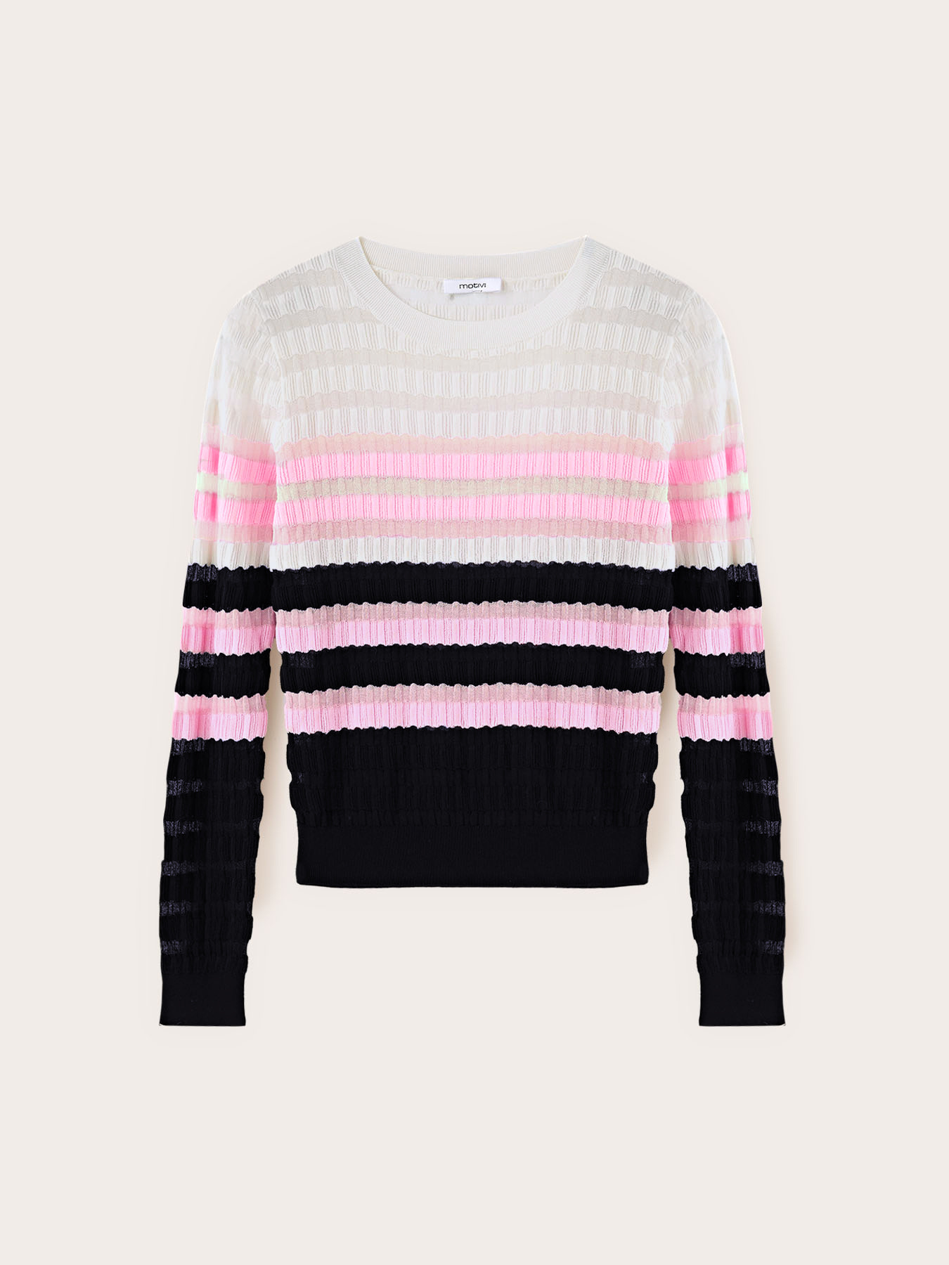 Striped viscose blend sweater image number 4