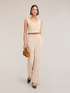 Linen blend knit top image number 3