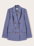 Blazer à double boutonnage en toile de coton image number 4
