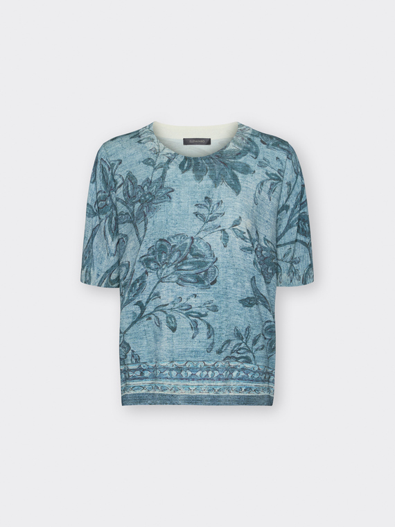 Maglia stampata misto cotone