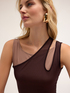 Jersey top with tulle tank top image number 2
