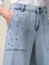 Wide-leg jeans with patch pockets image number 2