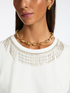 T-shirt with rhinestone fringe image number 3