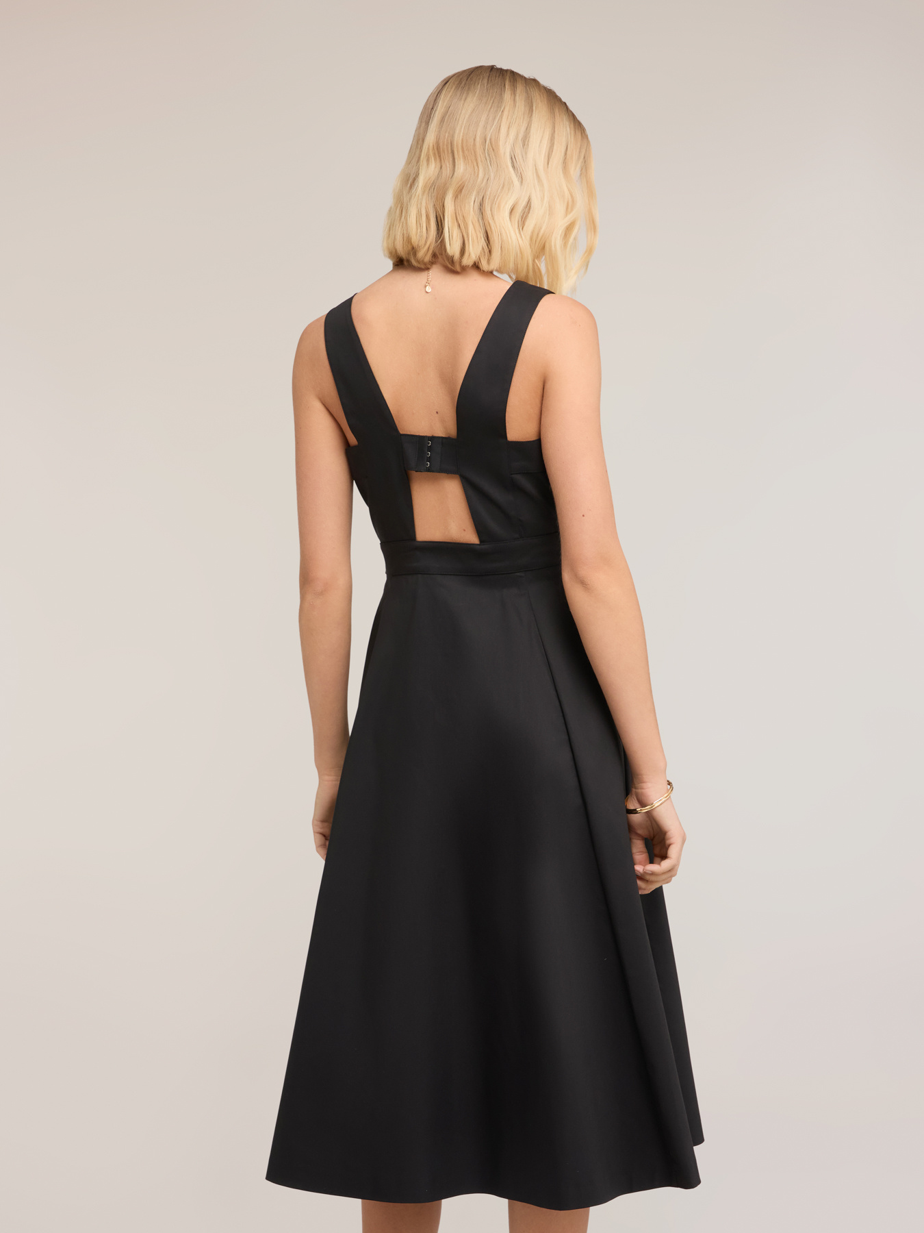 Rochie evazată din bumbac tehnic image number 1