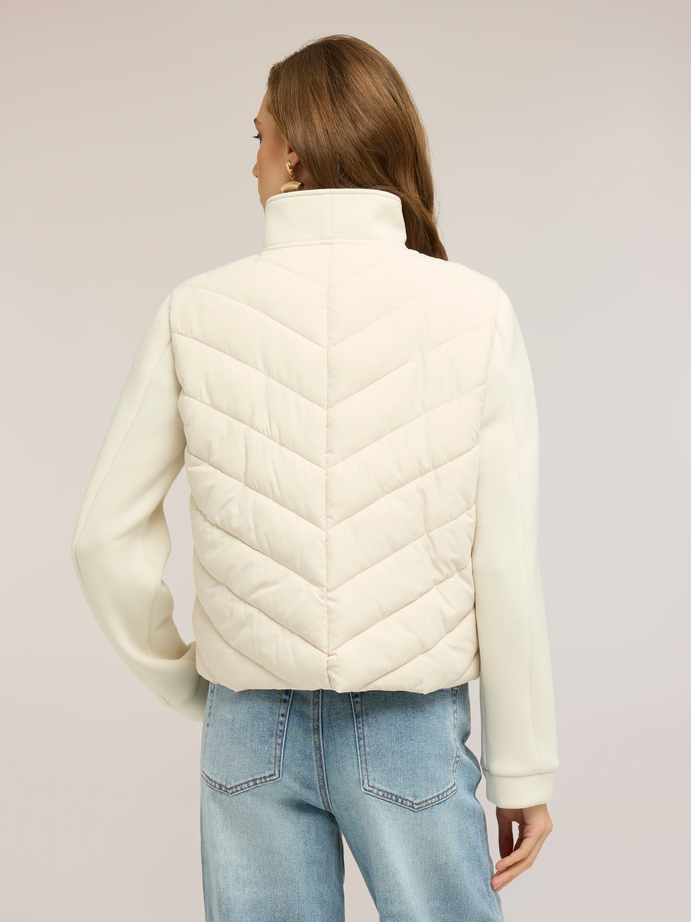 Two-tone puffer jacket image number 1
