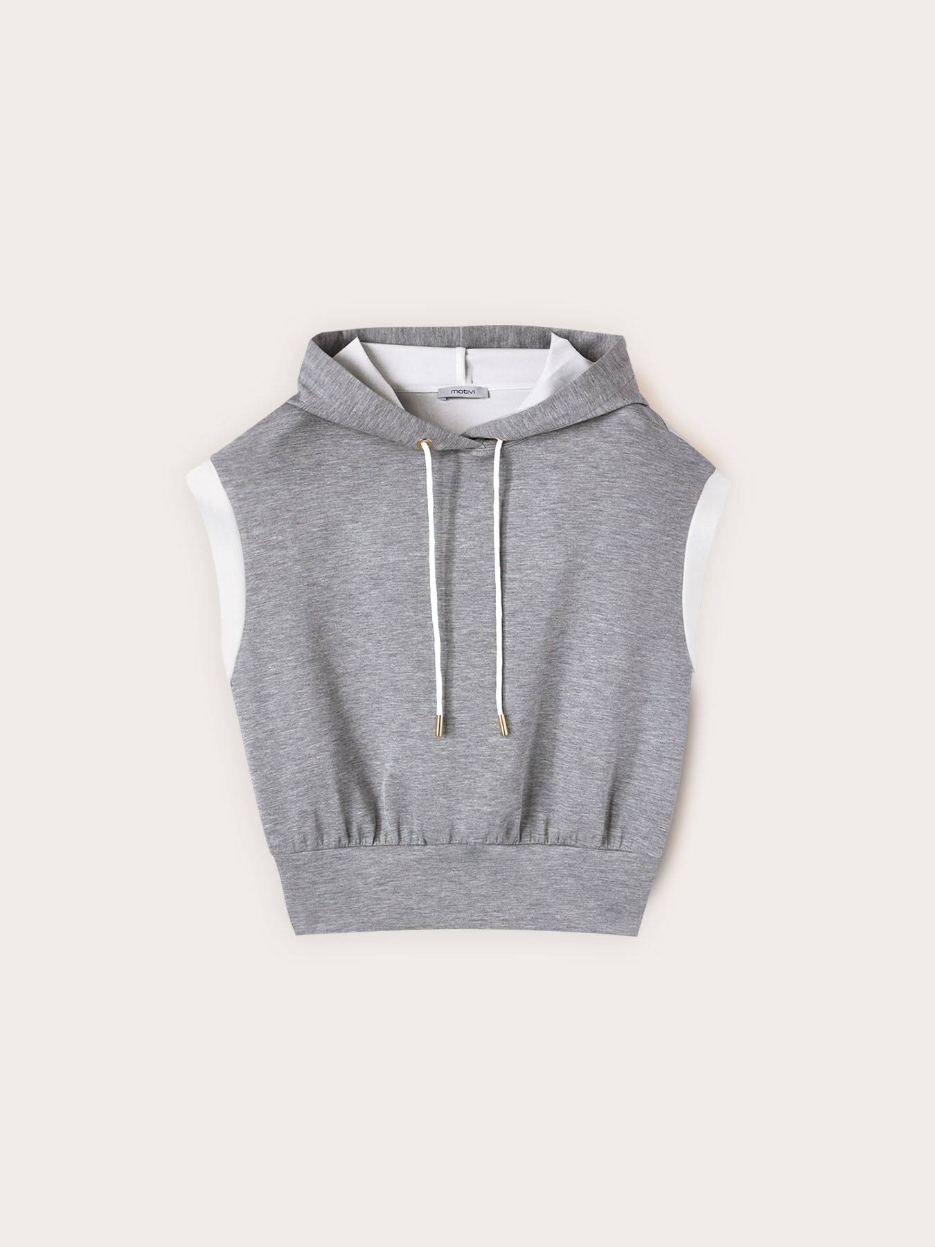 Short-sleeved hoodie with zip closure image number 4