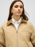 Chaqueta bimaterial de mezcla de algodón image number 2