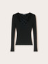 Ribbed jumper with worked neckline image number 4
