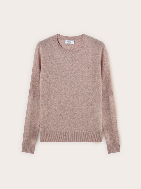Pull en cachemire avec manches côtelées